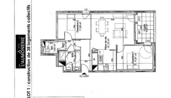 Logement �tudiant T3 &agrave; Angers (49000)