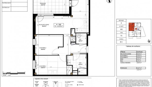 Logement �tudiant T3 &agrave; Angers (49000)