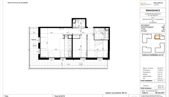 Logement tudiant T3 à Antony (92160)