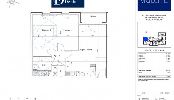 Logement tudiant T3 à Athis Mons (91200)