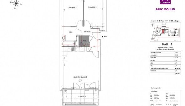 Logement tudiant T3 à Aubagne (13400)