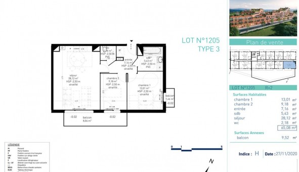 Logement �tudiant T3 &agrave; Aulnoy lez Valenciennes (59300)