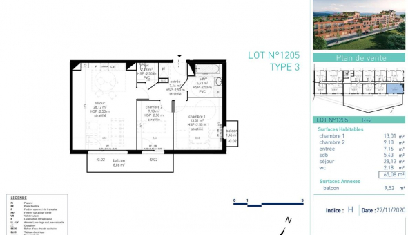 Logement �tudiant T3 &agrave; Aulnoy lez Valenciennes (59300)