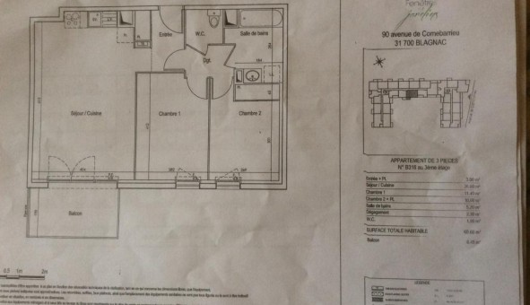 Logement �tudiant T3 &agrave; Beauzelle (31700)