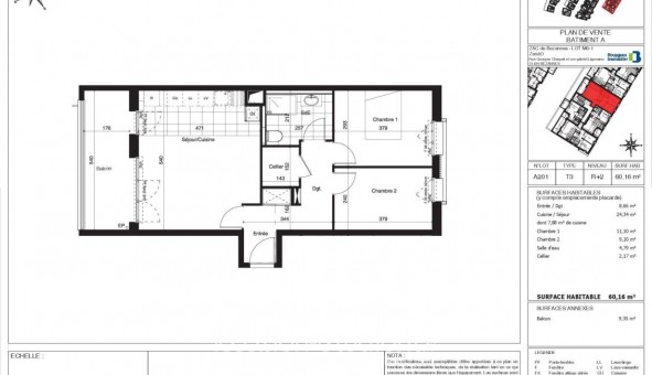 Logement �tudiant T3 &agrave; Bezannes (51430)