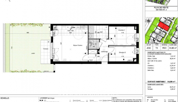 Logement �tudiant T3 &agrave; Bezannes (51430)