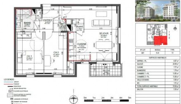 Logement étudiant T3 à Bobigny (93000)