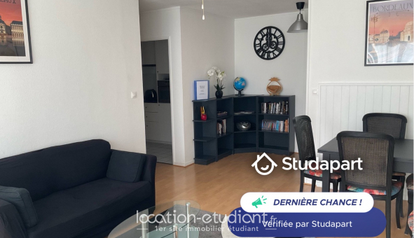 Logement étudiant Location T3 Meublé Bordeaux (33300)