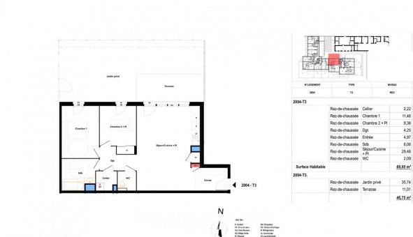 Logement tudiant T3 à Bourg en Bresse (01000)