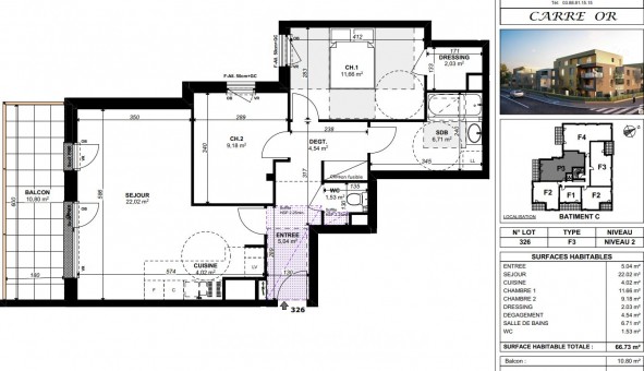 Logement �tudiant T3 &agrave; Brumath (67170)
