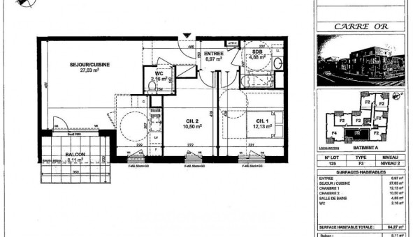 Logement �tudiant T3 &agrave; Brumath (67170)
