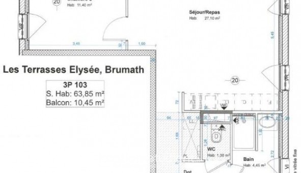 Logement �tudiant T3 &agrave; Brumath (67170)