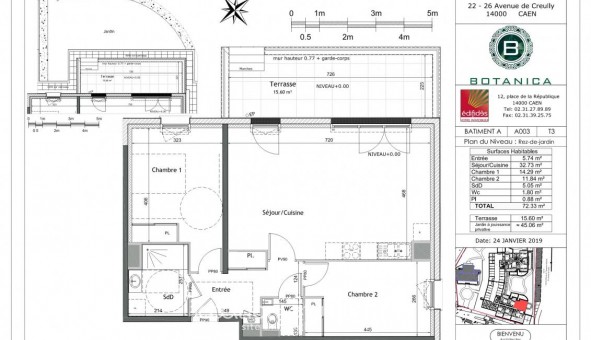 Logement tudiant T3 à Caen (14000)