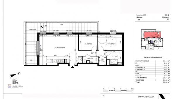 Logement �tudiant T3 &agrave; Caen (14000)