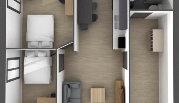 Logement �tudiant T3 &agrave; Caluire et Cuire (69300)