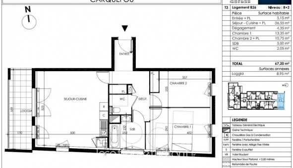 Logement tudiant T3 à Carquefou (44470)