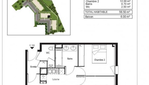 Logement tudiant T3 à Cenon (33150)
