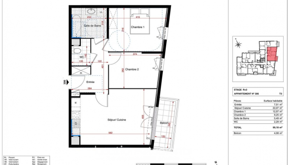 Logement tudiant T3 à Champigny sur Marne (94500)