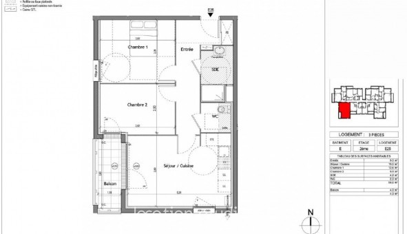 Logement tudiant T3 à Chartres (28000)
