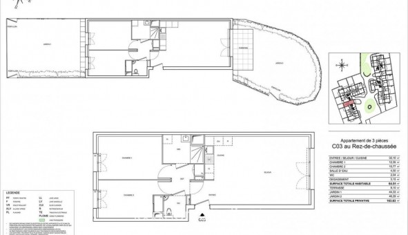 Logement tudiant T3 à Chartres (28000)