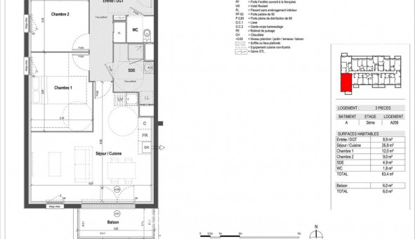 Logement �tudiant T3 &agrave; Chartres (28000)