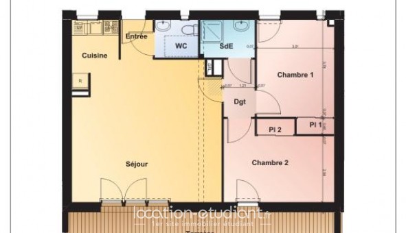 Logement �tudiant T3 &agrave; Chasseneuil du Poitou (86360)