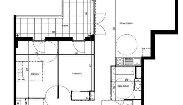 Logement �tudiant Location T3 Vide Ch�tillon sur Cluses (74300)