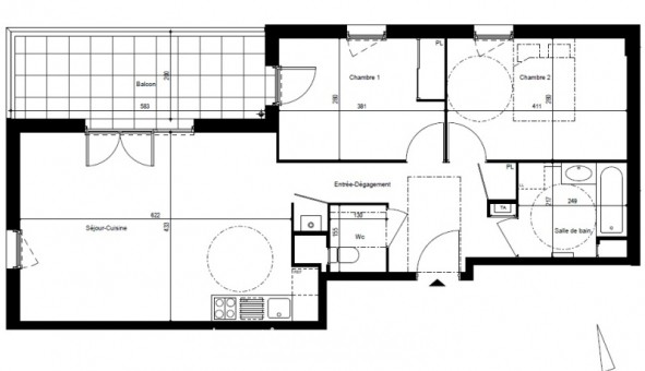 Logement �tudiant Location T3 Vide Ch�tillon sur Cluses (74300)