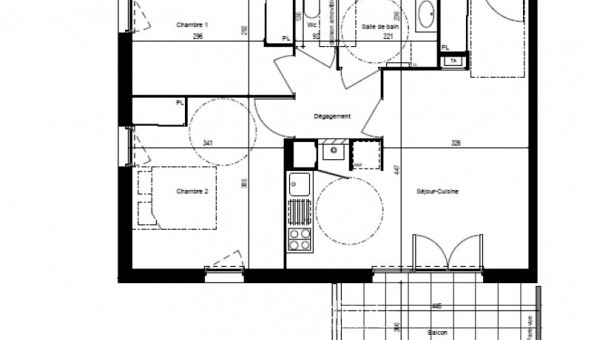 Logement �tudiant Location T3 Vide Ch�tillon sur Cluses (74300)