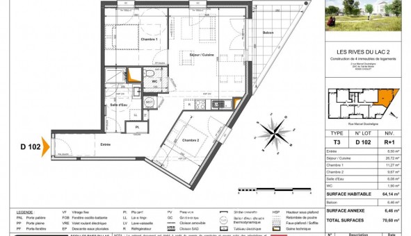 Logement �tudiant T3 &agrave; Cholet (49280)