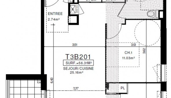 Logement tudiant T3 à Clermont Ferrand (63000)