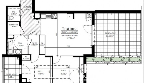 Logement tudiant T3 à Clermont Ferrand (63000)