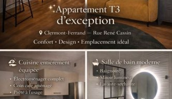 Logement �tudiant T3 &agrave; Clermont Ferrand (63000)