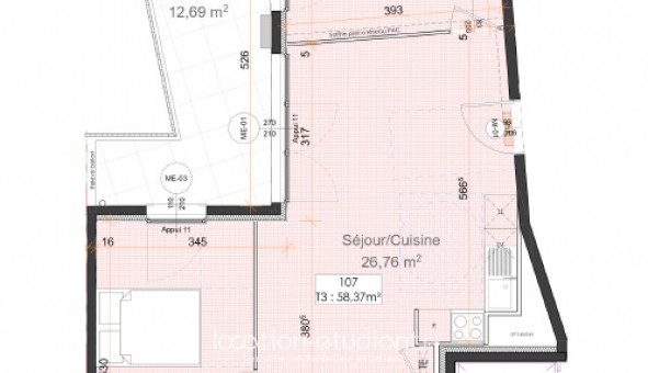 Logement �tudiant T3 &agrave; Cogolin (83310)