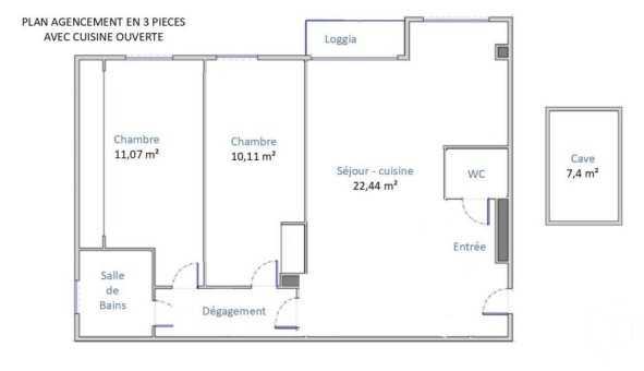 Logement �tudiant T3 &agrave; Colombes (92700)