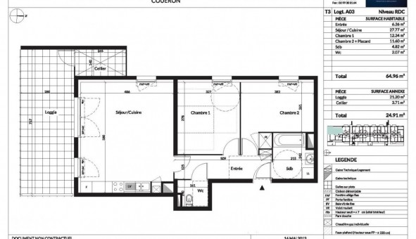 Logement tudiant T3 à Couron (44220)