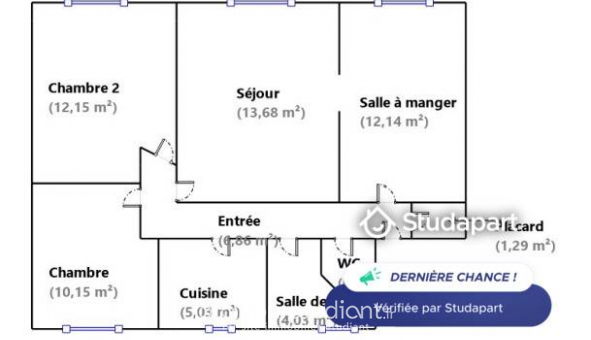 Logement tudiant T3 à Courbevoie (92400)