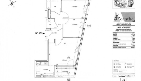 Logement �tudiant T3 &agrave; Courdimanche (95800)