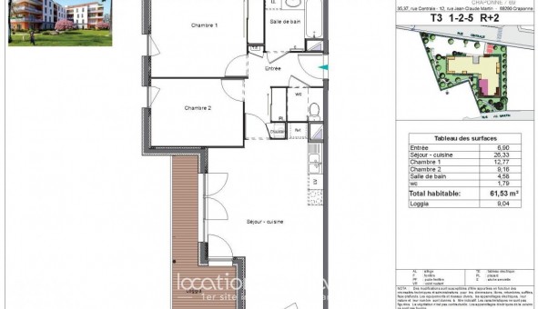 Logement �tudiant T3 &agrave; Craponne (69290)