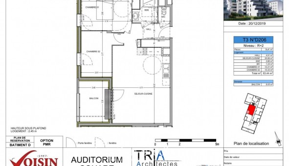 Logement tudiant T3 à Dijon (21000)