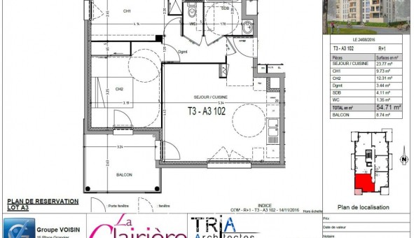 Logement �tudiant T3 &agrave; Dijon (21000)