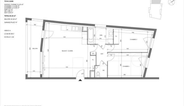 Logement �tudiant T3 &agrave; Dijon (21000)