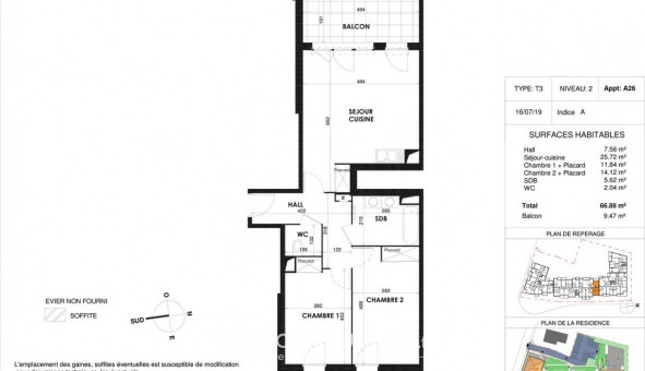 Logement tudiant T3 à Draguignan (83300)