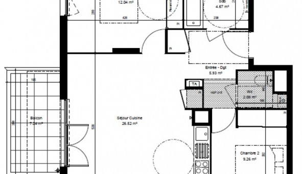 Logement �tudiant T3 &agrave; �chirolles (38130)