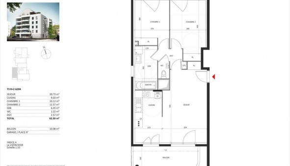 Logement tudiant T3 à Fontaine ls Dijon (21121)