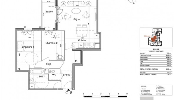 Logement tudiant T3 à Franconville (95130)