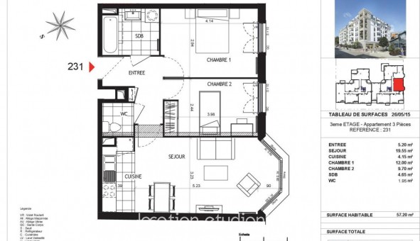 Logement �tudiant T3 &agrave; Franconville (95130)