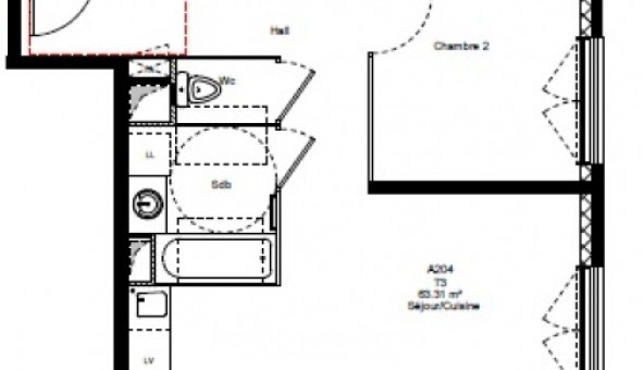 Logement étudiant T3 à Grenoble (38000)