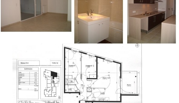 Logement tudiant Location T3 Vide Grenoble (38000)