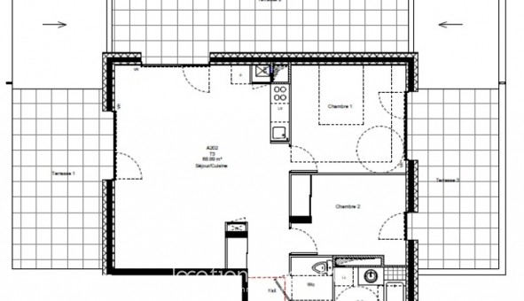 Logement tudiant T3 à Grenoble (38000)